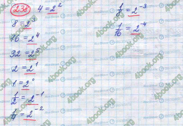 ГДЗ Алгебра 8 клас сторінка 238